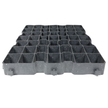 Dalle stabilisatrice alvéolaire de sol.