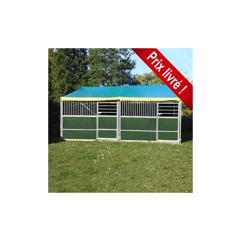 Lot de 2 boxes démontables alignés, livraison comprise - 2,7x2,7 portes  pleines