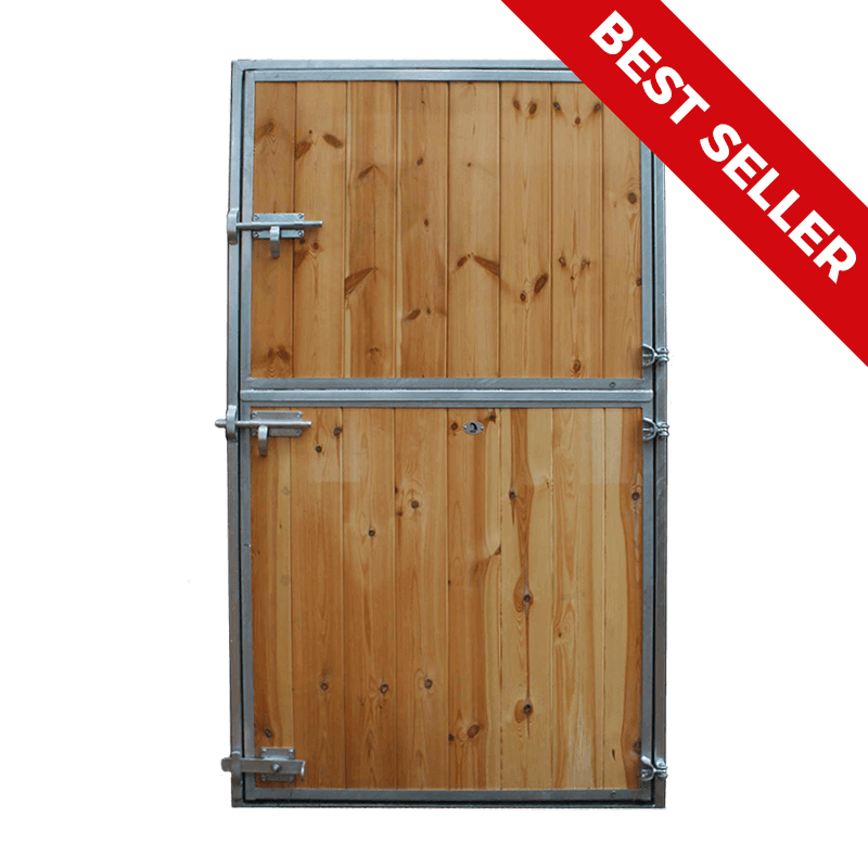 Porte fermière Pro type 50 avec gonds à droite - pin autoclave