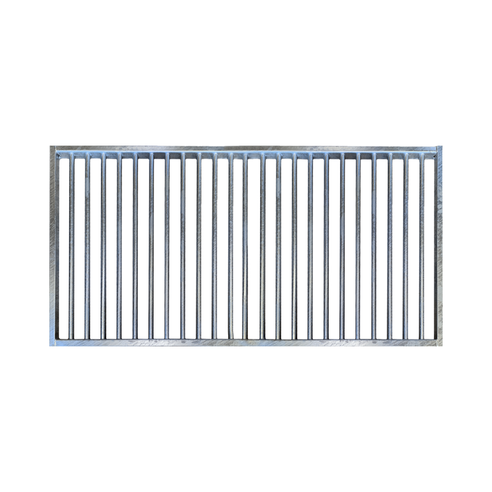 Grille galvanisée avec barreaux sertis de 3m