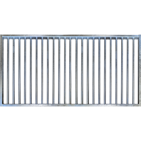 Grille galvanisée avec barreaux sertis de 3m
