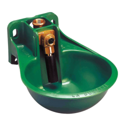 Abreuvoir à tube Bol synthétique avec tube poussoir.