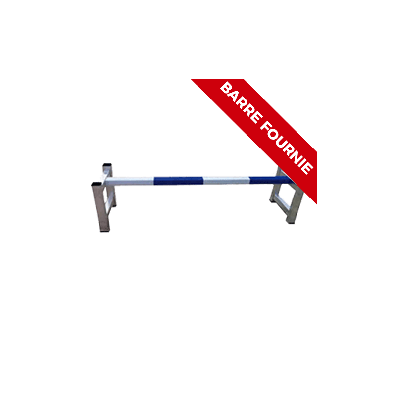 Cavalettis aluminium 50 x 50 cm + barre rouge et blanche