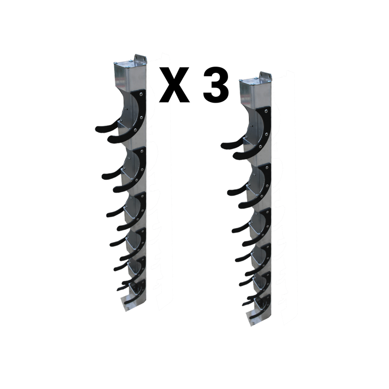 Lot de 3 paires de portes barre aluminium à fixer