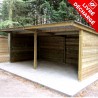 Abri chevaux tout bois Confort 3 x 6 m