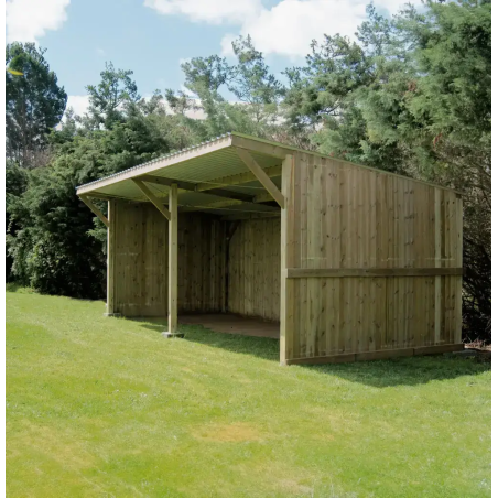 Abri Classic Max 50m2 : 10x4m + Auvent 1m