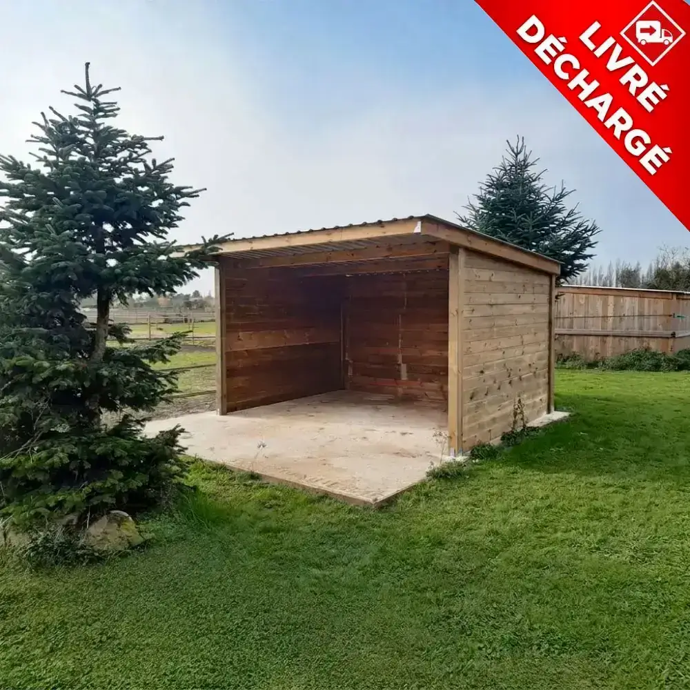 Abri Confort 16m2 : 4x3m + Auvent 1m