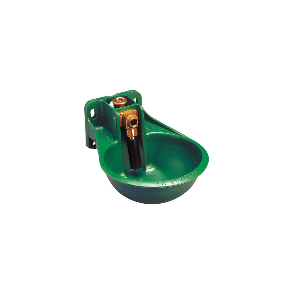 Abreuvoir à tube Bol synthétique avec tube poussoir.