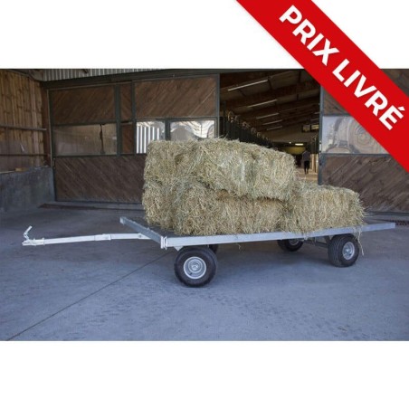 Remorque d'écurie 1 Tonne 1,2 x 2,5 m livré toute France
