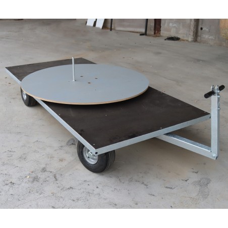 Dévidoir à round baller à fixer sur remorque