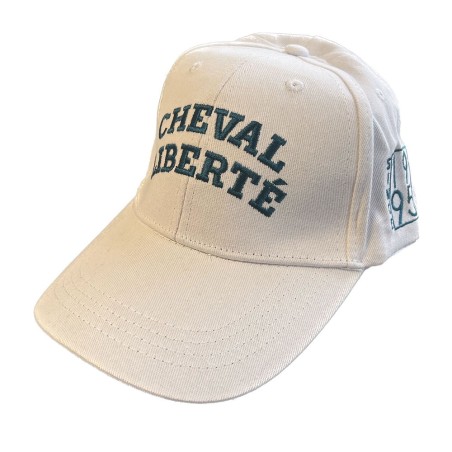 casquette blanche, cheval liberté