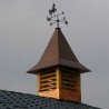 Clocher de barn avec girouette et horloge - Cuivre clouté à la main
