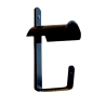 Porte bride simple, metal peint Couleur Noire