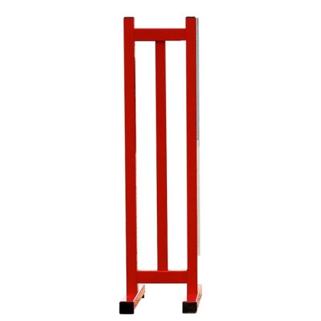 Chandelier Aluminium double avec 1 tube intérieur rouge
