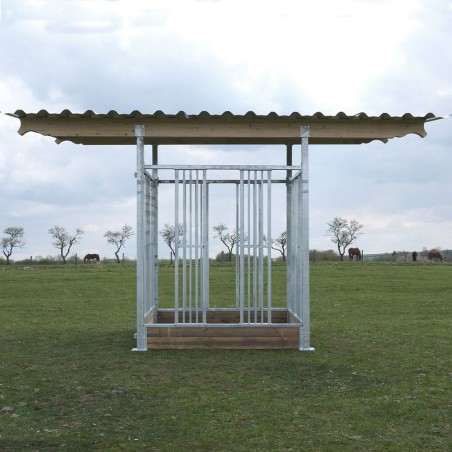 Nourrisseur de parc couvert 2x2m