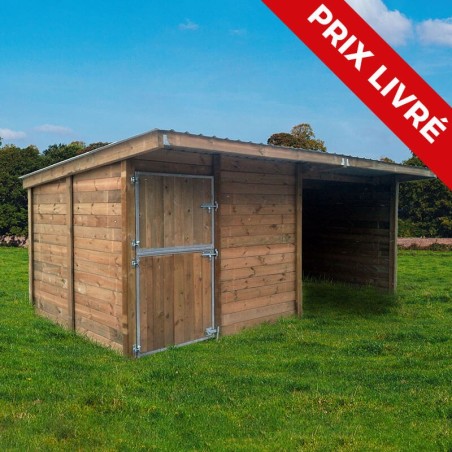 Box + abri Confort 6x3m LIVRAISON et DECHARGEMENT INCLUS en France continentale