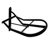 Porte selle fixe en métal peint noir