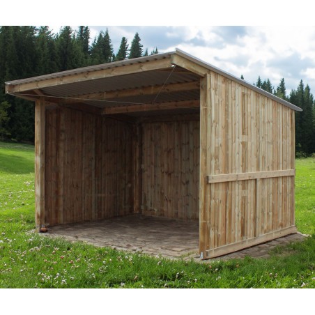 Abri à Fourrage Classic Max 25m2 : 5x4m + Auvent 1m