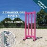 Lot de 2 chandeliers Master + 4 cuillères