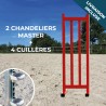 Lot de 2 chandeliers Master + 4 cuillères
