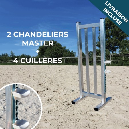 Lot de 2 chandeliers Master + 4 cuillères