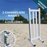 Lot de 2 chandeliers Master + 4 cuillères