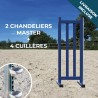 Lot de 2 chandeliers Master + 4 cuillères