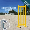 Lot de 2 chandeliers Master + 4 cuillères