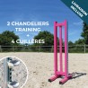 Lot de 2 chandeliers Training + 4 cuillères