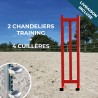 Lot de 2 chandeliers Training + 4 cuillères