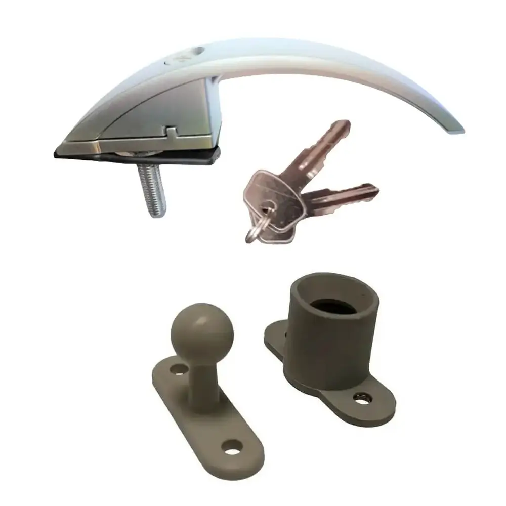 Pack Porte - Poignée de porte inox + Arrêtoir de porte